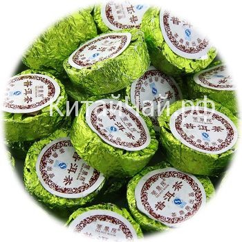 Чай Пуэр шен ТоЧа - Зеленая медалька (шен) - 100 гр